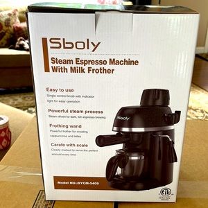 Brand new! In the box! Steam Espresso Machine with Milk Frother